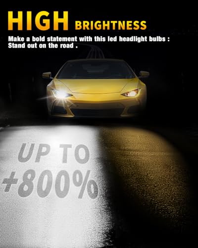 Fahren Upgraded 9007/HB5 Light Bulbs,33000LM 900% Brighter 6500K Cool White, 1:1 Mini Size IP68 Waterproof 9007 Fog Lights, Quick Installation, Pack of 2 - Image 4