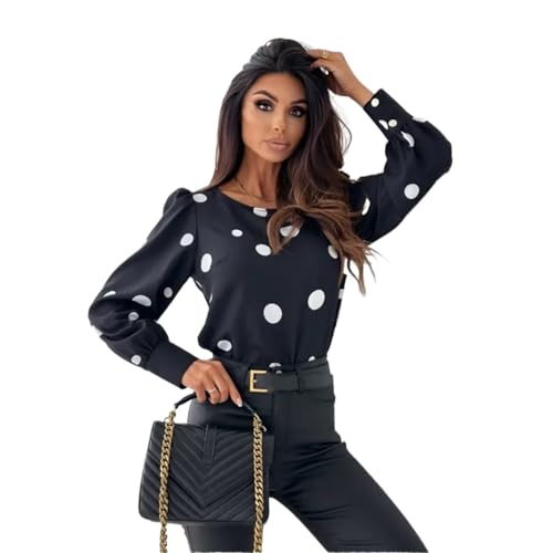 Polka Dots Punkte Kurzarm Shirt Bluse...
