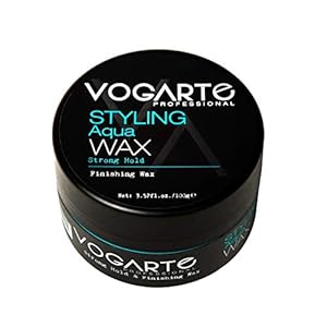 Hair Styling Aqua Wax for Men, Strong Hold & Shiny Finish, 3.52 oz