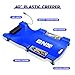 DNA Motoring 40 Inch Low Profile Plastic Rolling Garage Shop Floor Creeper with LED Light, Padded Headrest, Dual Tool Trays, Casters, Blue, TOOLS-00389-BL