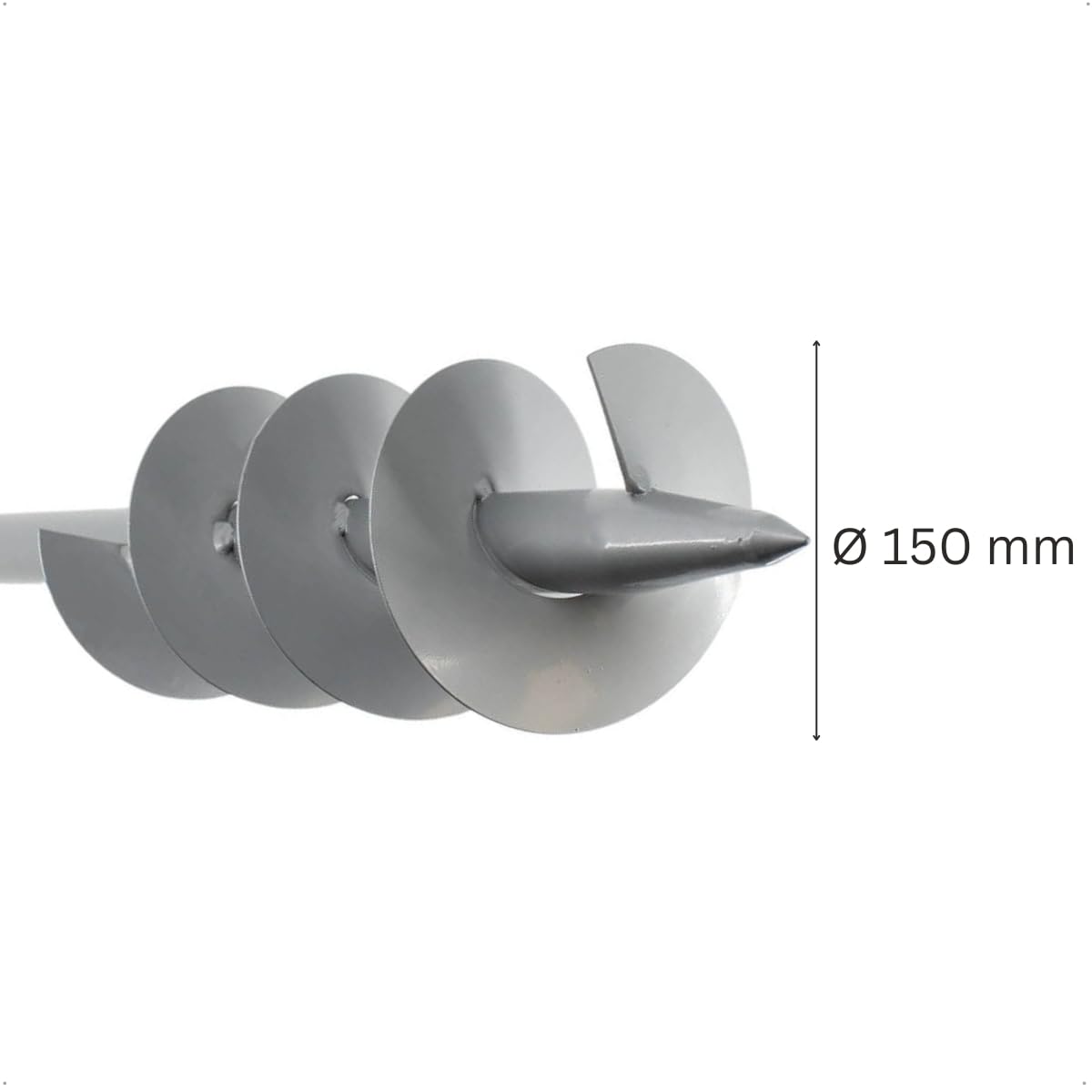 Rekord Handerdbohrer (Ø 150 mm) aus pulverbeschichtetem Stahl 2,6 kg I Flexibler Holzgriff, Länge ca. 100 cm, Erdbohrer, Pfahlbohrer, ‎Erdlochbohrer, Pflanzbohrer