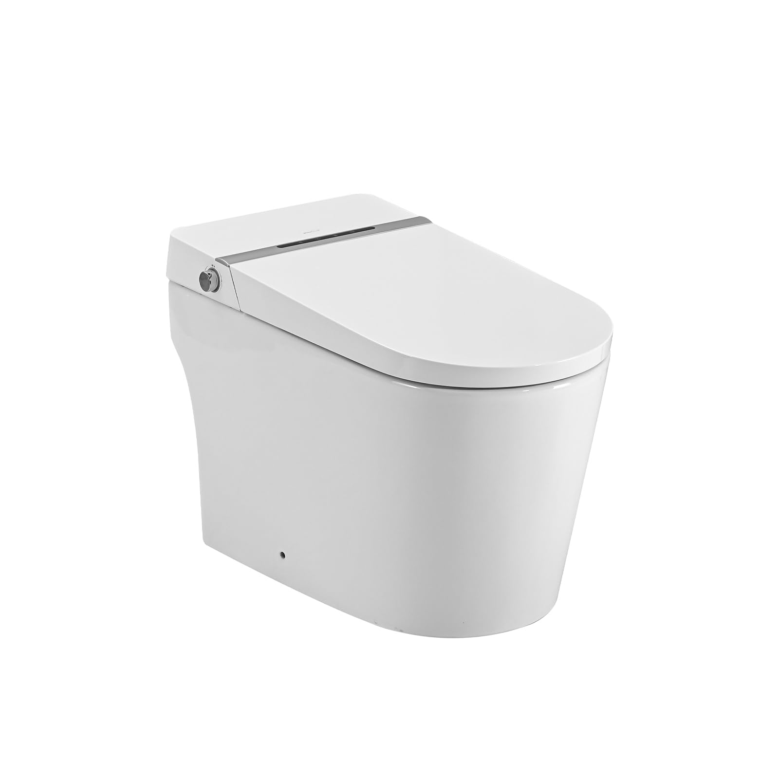Smart Toilet Bidet Combo with Foot Sensor Open Cover Seat LED Display Self Cleaning Nozzle Heated Seat Night