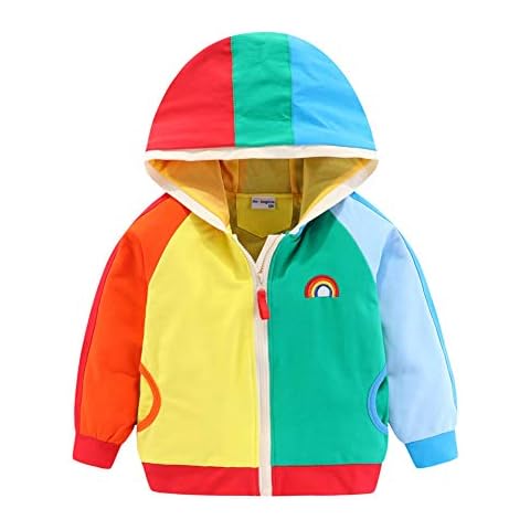 LittleSpring Little Girls' Hoodies Rainbow - Multi Cover