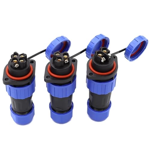 Connecteur SP20 7 broches IP68 25A à bride étanche pour câblage extérieur