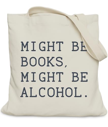 Image of Book Lovers Gifts Tote Bag for Bookish Readers, Aesthetic Book Tote Bag for Librarian, Medium Size with Inner Pocket