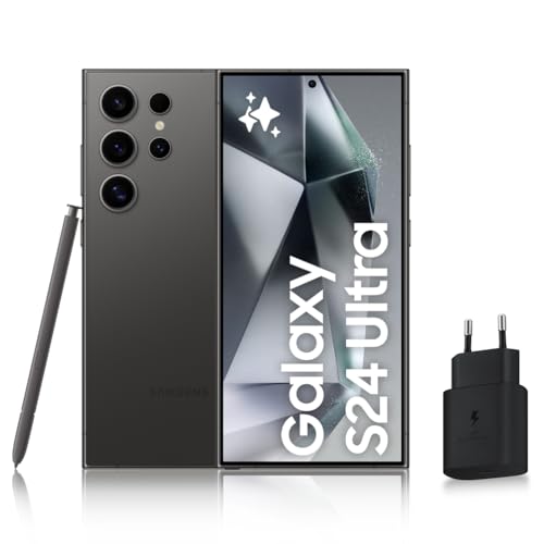SAMSUNG GALAXY S24 Ultra, Smartphone Android 5G, 1 To, Chargeur secteur rapide 25W inclus [Exclusivité Amazon], Smartphone déverrouillé, Noir, Version FR
