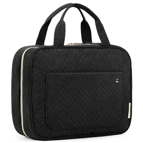 BAGSMART Toiletry Bag Travel Bag with Hanging Hook, Water-resistant Makeup