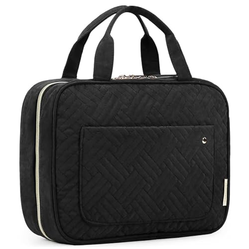 BAGSMART Toiletry Bag (Black, Medium)