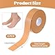 TIESOME 6 Rollen Blasenpflaster, Selbstklebende Blasenpflaster Zehen Tape für Füße Fersenpatch Fersenpflaster(2,5 cm x 5 m)