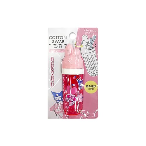 can do My melody × kuromi - Estuche pequeño para hisopo de algodón, color rosa