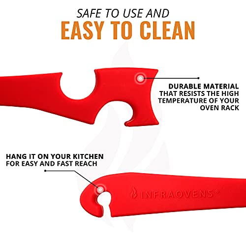 image for INFRAOVENS Silicone Oven Rack Push Pull Tool with Longer Handle Ideal 