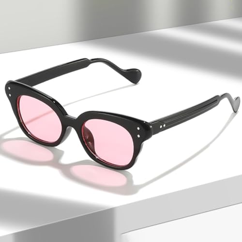 Lunettes de soleil œil de chat à rivets tendance et monture léopard rétro - 2