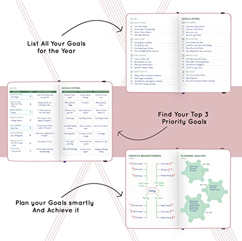 Image of PLANNER STAR 2022 Dated (Jan 2022 - Jan 2023) Monthly & Weekly Life Planner| A5 Size | Organizer, Journal | Plan for Time Management, Productivity & Positivity (Light Pink)