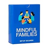 BayWel 100 Mindful Families Conversation Cards – Mindfulness, Gratitude & Breathing Prompts for Self Care at Home, Travel & Therapy