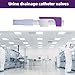 5 Packs Catheter Valve, Urine Drainage Catheter Valves, Comfortable Soft Silicone Extension Tubing Easy to Use Lever Tap with Smooth Edges Catheter Supplies Attaches to Leg Bags（Purple）