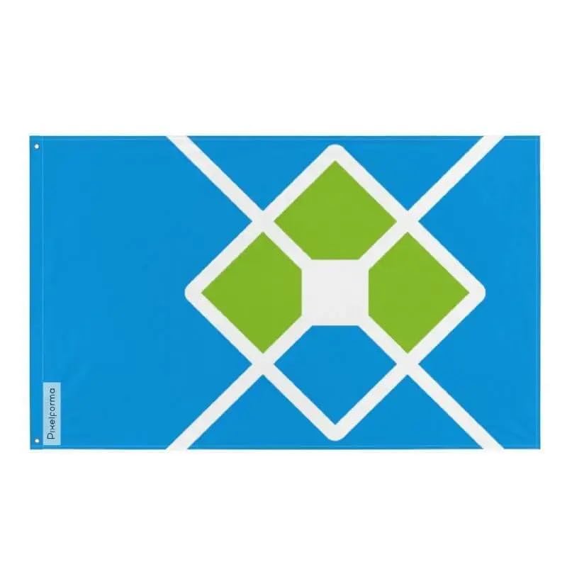 Drapeau La Plata en polyester de marque Pixelforma avec 4 oeillets