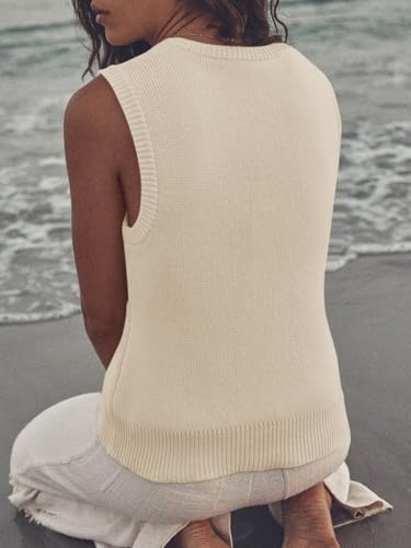 Image of Saodimallsu Women's Ribbed Knit Sweater Vest