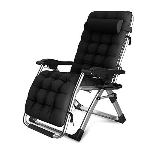Chaise longue pliante réglable extérieure avec coussin pour balcon