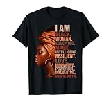 I Am Black Woman Educated Magic Intelligent Melanin Girl T-Shirt