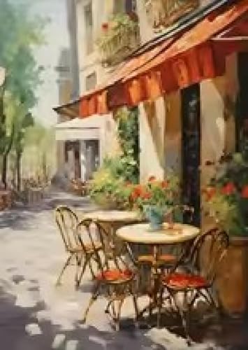 Poster décoration murale café vintage 60x80cm cadre inclus - 2
