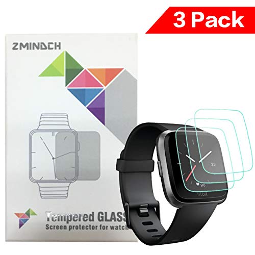 Screen Protector For Fitbit Versa, Compatible with Fitbit Versa Smart Watch Screen Protector, 9H Hardness/Crystal Transp