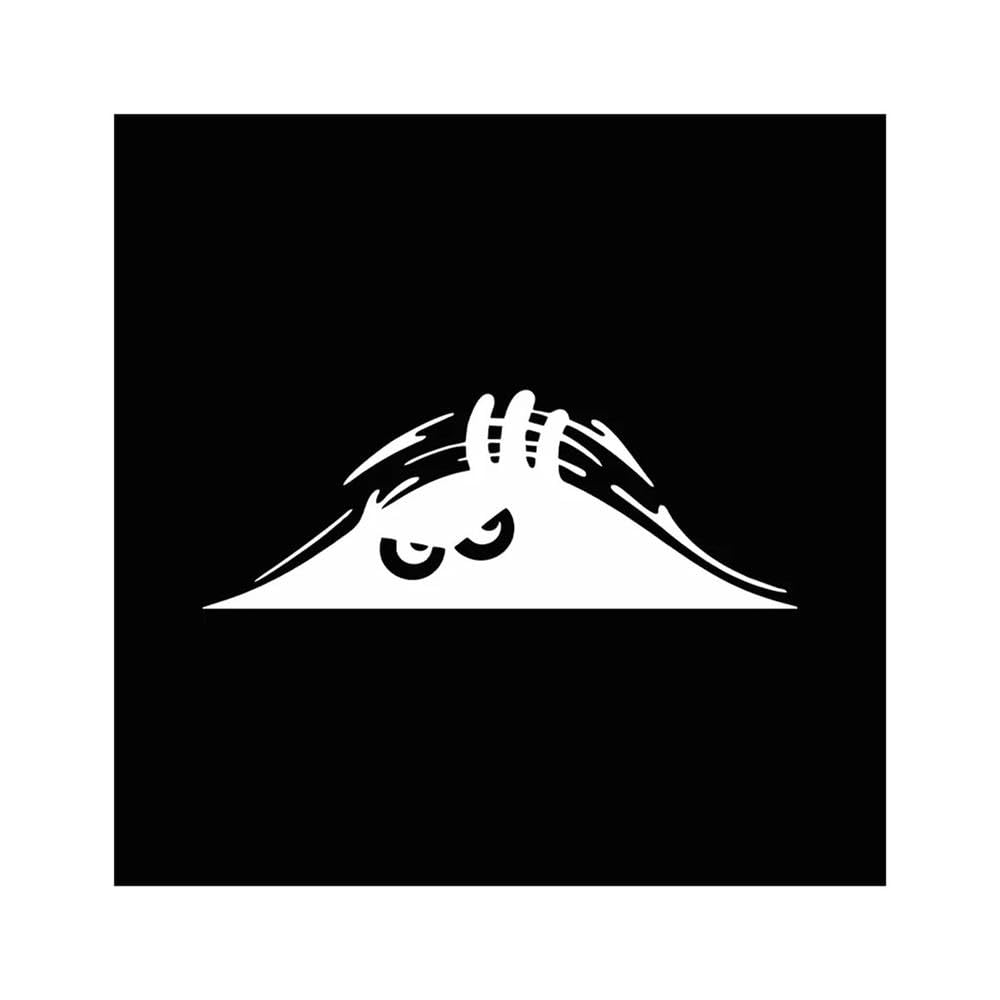 Bertdcx White Auto Accessory Dune Sand Monster Peeking Peering Car Sticker Creative Vinyl Decal Sticker Trim(White)