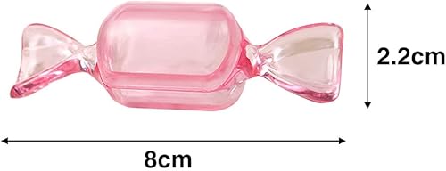 Miniatura 7 de ikasus 50 mini organizadores de joyas, caja de joyería transparente en forma de caramelo, organizador de anillos, organizador de cuentas de joyería