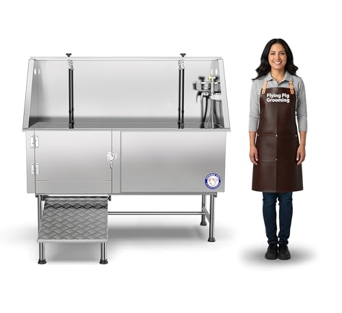 Flying Pig 62" Stainless Steel Pet Dog Grooming Bath...