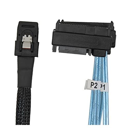 Cable conectores SAS 36-Pin a 4 SAS 29-Pin con alimentación SATA 1m miniatura 3