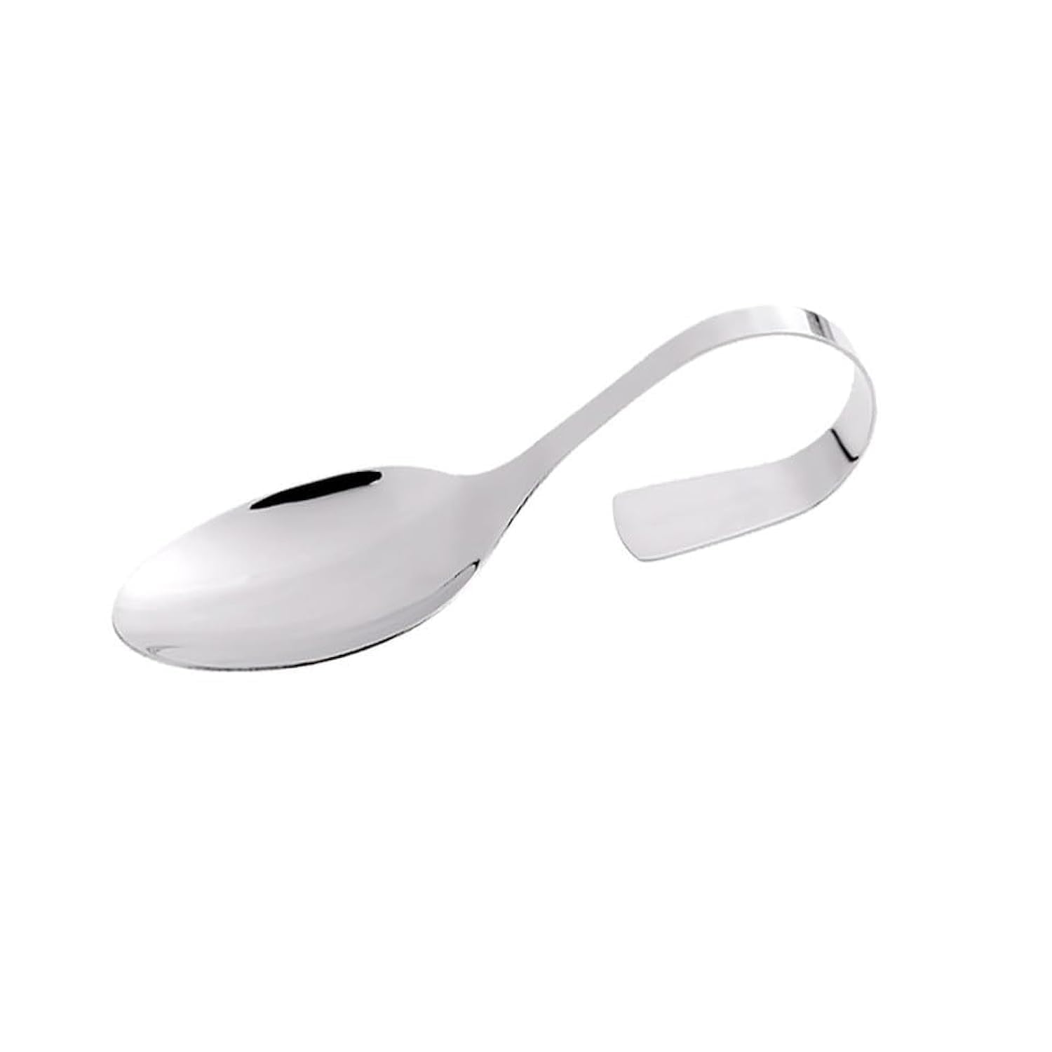 García de Pou - 10 Unidades - Cucharas Con Mango Curvo 13,5 Cm Plateado Inox