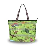 dinosaurierpark rügen Mehrere Taschen: Eine Tasche mit großem Fassungsvermögen, innen enthält zwei Steckplätze und eine Reißverschlusstasche, um Ihr Wesentliches zu organisieren, geeignet für fast jeden Anlass, wie Einkaufen, Schule, Sport, Fitnessstudio, Wandern, Reisen, Yoga, Schwimmen, Strand. Ich glaube, dass unsere Schulter-Handtasche Komfort in Ihr Leben bringen wird