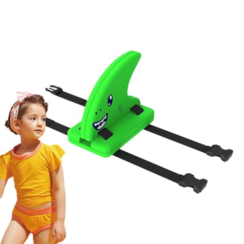 Decorhome Aleta de tiburón para piscina, tabla de natación para niños, flotador de seguridad para niños, flotadores de entrenamiento portátiles con cinturón ajustable, equipo de entrenamiento de