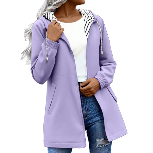 Women Rain Jacket Oversized Waterproof Raincoat Lightweight Lined Outdoor Hooded Sweatshirts Windbreaker Raincoat