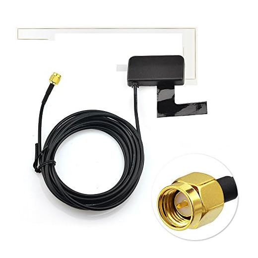 Bingfu DAB+ Autoradio Antenne SMA Stecker Adapter Windschutzscheibe Antenne mit 3m 9.8ft Verlängerungskabel Kompatibel mit DAB+ Autoradio Stereo Head Unit Empfänger Tuner