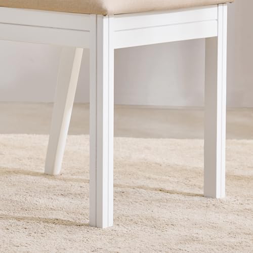 Image of Home Centre Montoya Set of 2 Fabric Dining Chairs - White