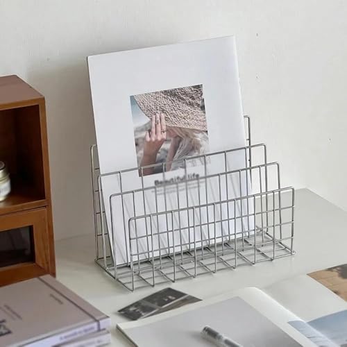 3-warstwowy metalowy uchwyt na dokumenty z siatki nizer Slish stojak na czasopisma, dokumenty i żelazny design Boo do domowego biura Sto