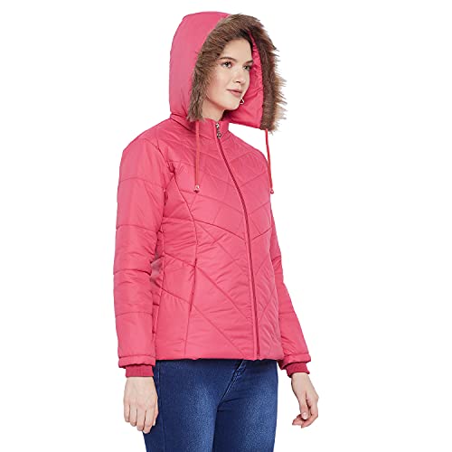 Image of VERO AMORE Women's Black winter wear full sleeve solid parka Jacket-2175A