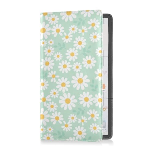 Passport Holder Women Autumn Leaves in Cartoon Style PU Leather Covers Travel Accessory 5.7 x 4.3in