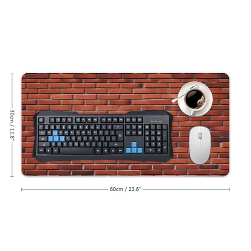 Red Brick Wall Desk Pad alfombrilla grande impermeable miniatura 2