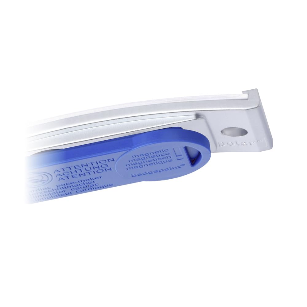 AVERY Zweckform polar20 Namensschilder 20 Stück (68x22mm, 20 Schilder mit Magnet, verdrehsicher, mit blanko Einsteckschildern zum Bedrucken, magnetische Namensschilder für Kleidung) edelstahl matt