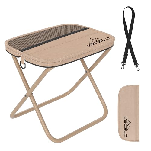 VECELO 折りたたみ椅子 コンパクト 超軽量 アルミ合金 ショルダー付き 持ち運び 携帯チェア アウトドアチェア コンパクトチェア 日本語説明書付き 耐荷重100KG 収納袋一体型 キャンプ椅子 旅行 ハイキング お釣り 試合観戦 花火大会 花見 ピク