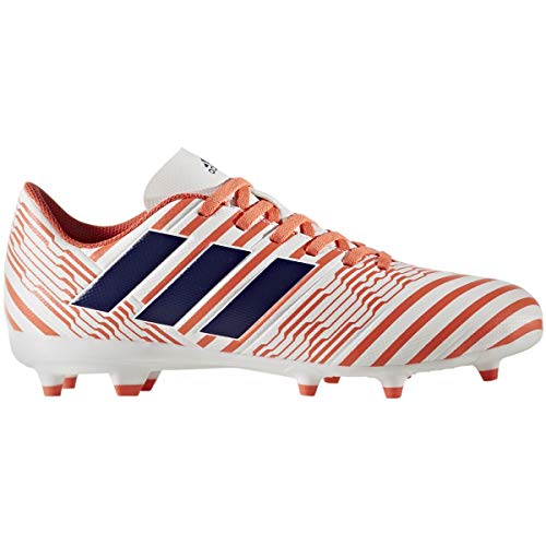 adidas Women's Nemeziz 17.4 FG W Soccer Shoe, White/Mystery Ink/Easy Coral, 8.5 Medium US
