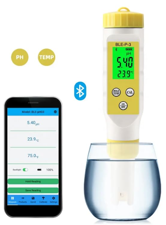BLE-P-3 pH Meter with Mobile App Connection