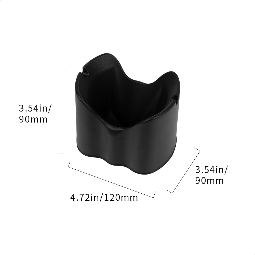 watchget Coffee Grounds Ashtray for Cigarette, Pour Over Coffee Grounds Holder fit Cone Basket Wave Filter and Hanging Ear Drip, Home Office Bar Ashtray, Black