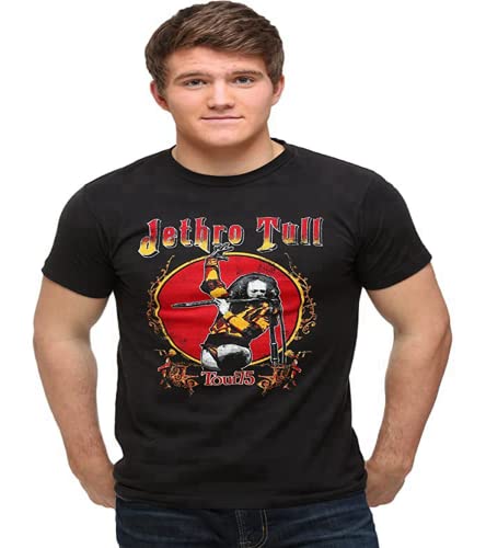 WENROU - Jethro Tull - Mens Tour 75 Soft T-Shirt L