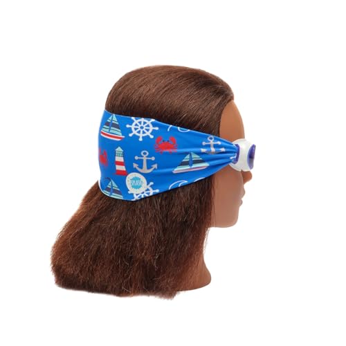 Image of Splash Place KIDS SWIM GOGGLES with Fabric Strap | Tangle-Free Swimming Goggles for Kids (ANCHORS AWAY)