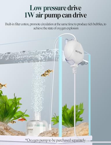 Image of UPETTOOLS Mini Aquarium Sponge Filter, Small Fish Tank Filter Submersible Fish Filter Built-in Air Bubble Stone and Bio Balls for Fish Tanks up to 5 Gallon (Air Pump Not Included)