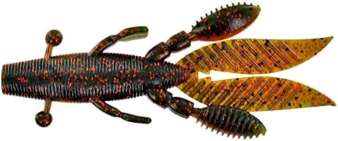 Compact Soft Plastic Flipping Bait with Vibrating Appendages for Bass Fishing