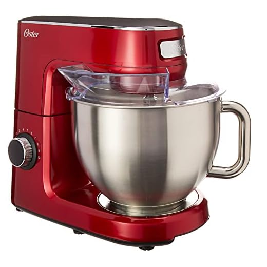 Oster Batidora Planetaria con 10 Velocidades, Tazón de 5.2 Litros de capacidad y Potente Motor de 1000 Watts, Color Rojo, FPSTSMPL3R-013