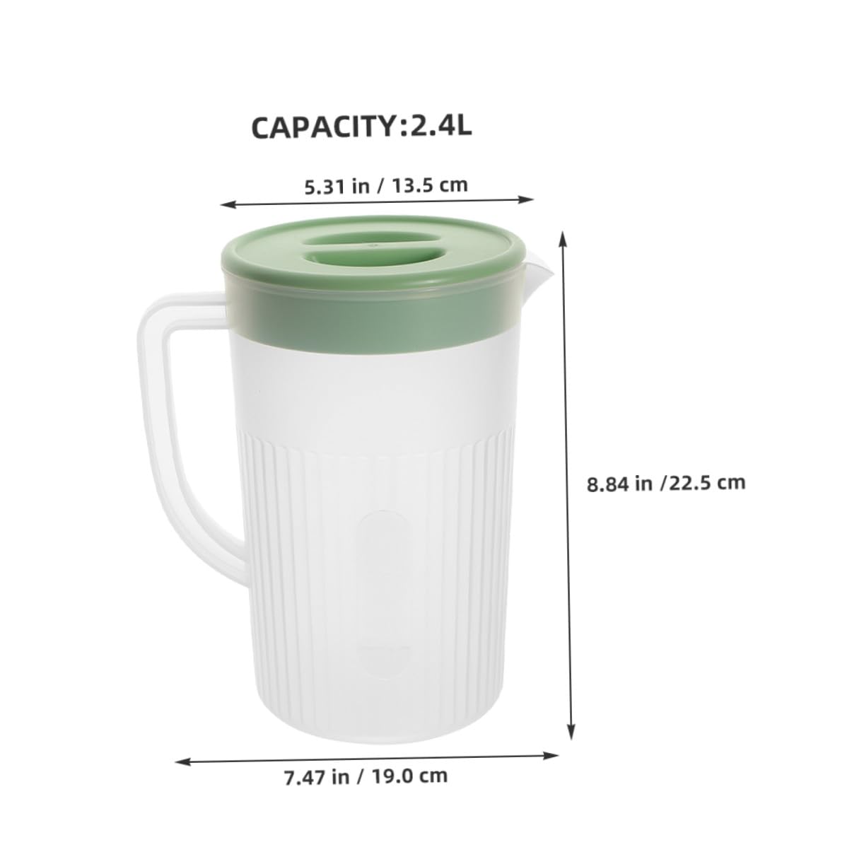 Garneck 2 piezas Jarra de Agua Grande con Tapa Resistente al Calor para Nevera y Bebidas Frías Limonada y Café Helado Casa y Oficina